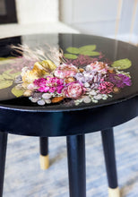 Load image into Gallery viewer, Black flower cast table/wall art