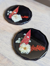 Load image into Gallery viewer, Black, red, and white flower geometric modern resin coasters (Set of 2)