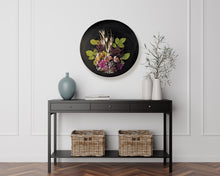 Load image into Gallery viewer, Black flower cast table/wall art