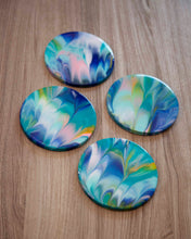 Load image into Gallery viewer, Blue peacock coasters