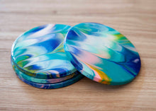 Load image into Gallery viewer, Blue peacock coasters