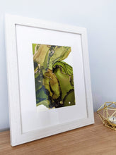 Load image into Gallery viewer, Green and gold alcohol ink original artwork