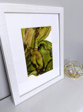 Load image into Gallery viewer, Green and gold alcohol ink original artwork