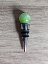 Load image into Gallery viewer, Green and white resin wine stopper