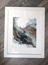 Load image into Gallery viewer, Blue textured alcohol ink original artwork