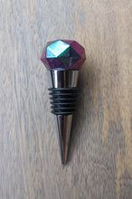 Load image into Gallery viewer, Purple colorshift gem resin wine stopper