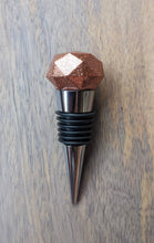 Load image into Gallery viewer, Copper glitter gem resin wine stopper