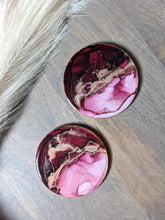 Load image into Gallery viewer, Alcohol ink jewel tone coasters (multiple color options)