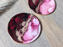 Load image into Gallery viewer, Alcohol ink jewel tone coasters (multiple color options)