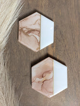 Load image into Gallery viewer, Rose quartz alcohol ink coasters