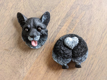 Load image into Gallery viewer, Black corgi magnet