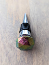 Load image into Gallery viewer, Pink colorshift gem resin wine stopper