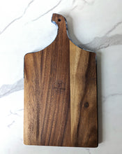 Load image into Gallery viewer, Geometric Maroon, Navy, and Rose gold charcuterie board