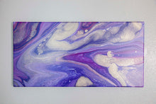 Load image into Gallery viewer, Metallic purple and gold pour painting