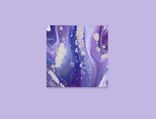 Load image into Gallery viewer, Outer space themed purple abstract pour painting