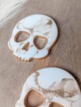 Load image into Gallery viewer, Alcohol ink skull coasters (multiple color options)
