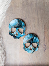 Load image into Gallery viewer, Alcohol ink skull coasters (multiple color options)

