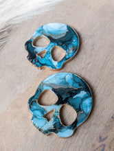 Load image into Gallery viewer, Alcohol ink skull coasters (multiple color options)
