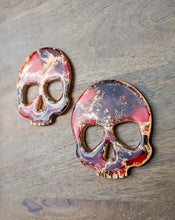 Load image into Gallery viewer, Alcohol ink skull coasters (multiple color options)
