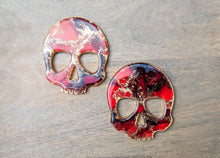 Load image into Gallery viewer, Alcohol ink skull coasters (multiple color options)
