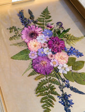 Load image into Gallery viewer, Purple flower cast gold serving tray
