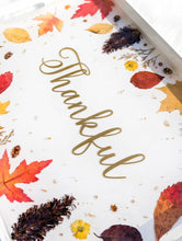 Load image into Gallery viewer, Thankful fall white serving tray

