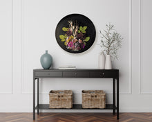 Load image into Gallery viewer, Black flower cast table/wall art
