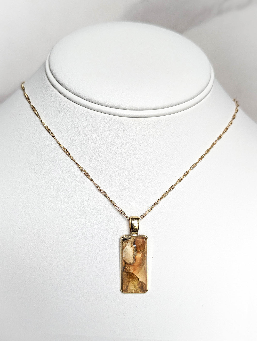 Hand painted alcohol ink pendant necklace