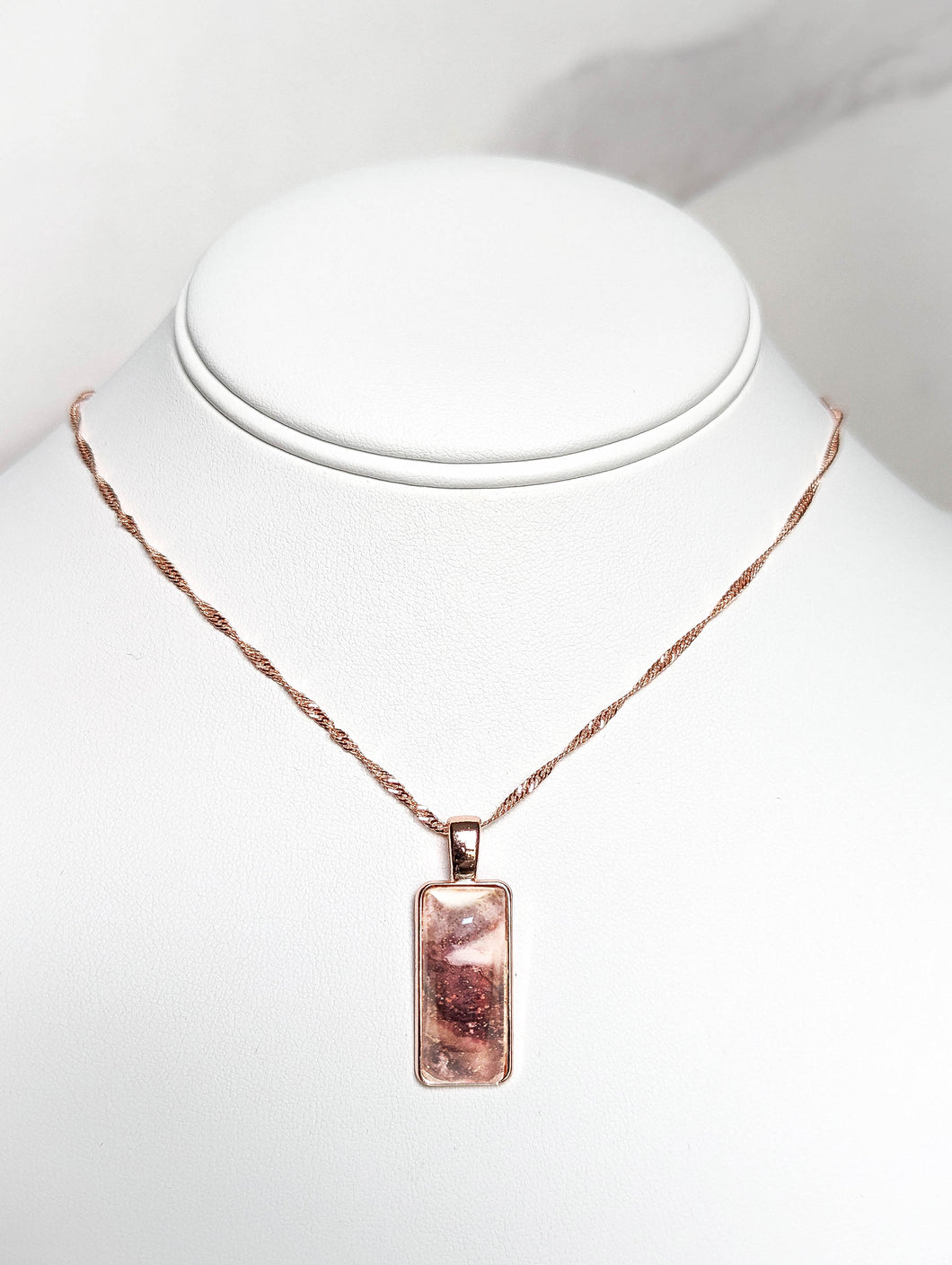 Hand painted alcohol ink pendant necklace