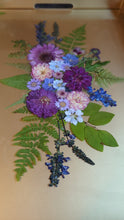 Load and play video in Gallery viewer, Purple flower cast gold serving tray
