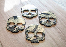 Load image into Gallery viewer, Metallic skull coasters (multiple color options)

