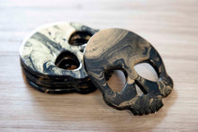 Load image into Gallery viewer, Metallic skull coasters (multiple color options)
