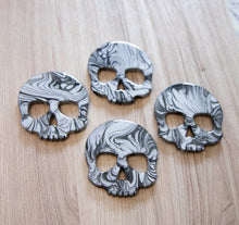 Load image into Gallery viewer, Metallic skull coasters (multiple color options)
