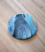 Load image into Gallery viewer, Blue spiral abstract coasters
