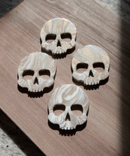 Load image into Gallery viewer, Metallic skull coasters (multiple color options)
