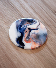 Load image into Gallery viewer, Blue and salmon coasters
