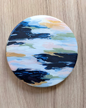 Load image into Gallery viewer, Pink blue and gold abstract painted coasters
