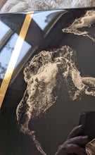 Load image into Gallery viewer, Black and gold elegant serving tray
