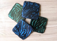 Load image into Gallery viewer, Jewel tone crushed velvet resin coasters

