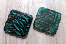 Load image into Gallery viewer, Jewel tone crushed velvet resin coasters
