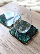Load image into Gallery viewer, Jewel tone crushed velvet resin coasters
