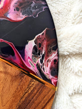 Load image into Gallery viewer, Dark blue, red, pink and gold charcuterie board
