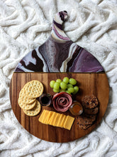 Load image into Gallery viewer, Purple and gold charcuterie board
