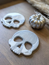 Load image into Gallery viewer, Metallic skull coasters (multiple color options)
