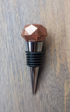 Load image into Gallery viewer, Copper glitter gem resin wine stopper
