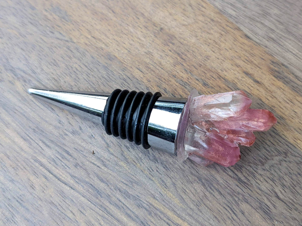 Rose crystal resin wine stopper