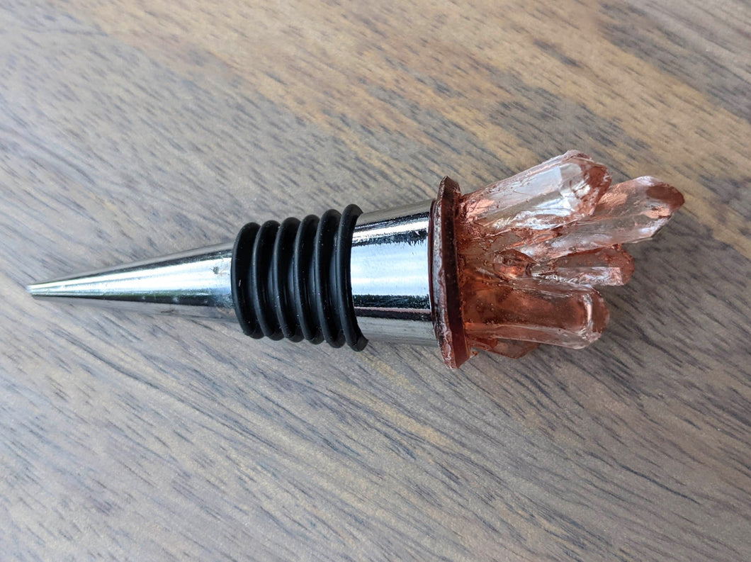 Copper crystal resin wine stopper
