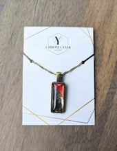 Load image into Gallery viewer, Red alcohol ink pendant necklace
