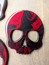 Load image into Gallery viewer, Metallic skull coasters (multiple color options)
