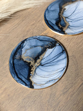 Load image into Gallery viewer, Alcohol ink jewel tone coasters (multiple color options)
